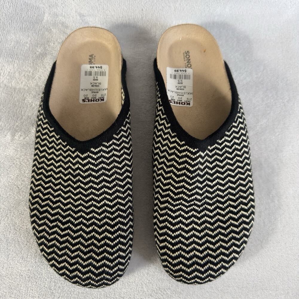 Sonoma Goods for Life - Haxleigh Women Knit Clogs Sandals size 9.5 Black White